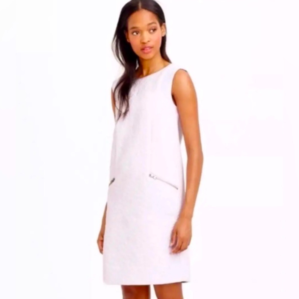 J. Crew Lilac Geometric Jacquard Jackie Shift Dress Size TXS